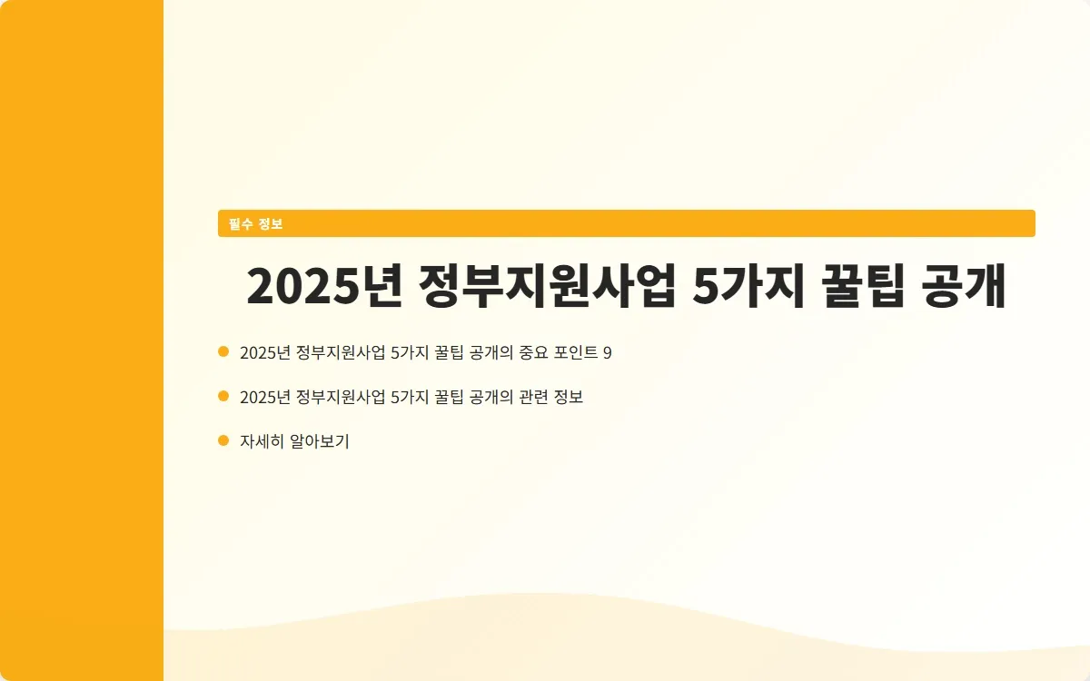 2025년 정부지원사업 이미지 2