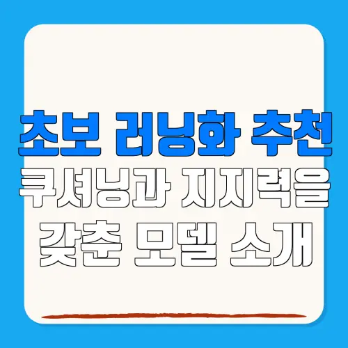 초보 러닝화 추천쿠셔닝과 지지력을갖춘 모델 소개