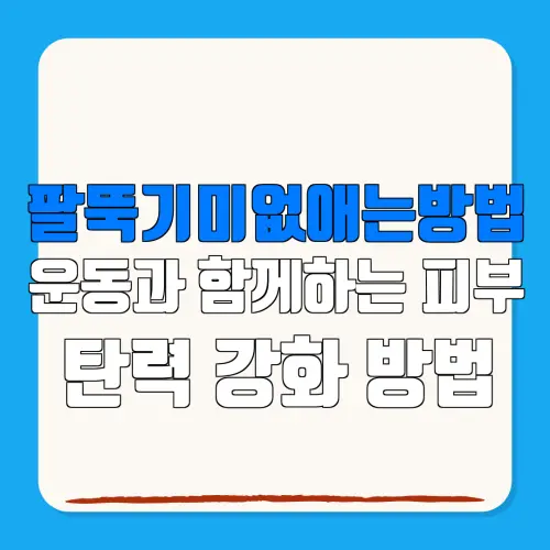 팔뚝기미없애는방법운동과 함께하는 피부탄력 강화 방법