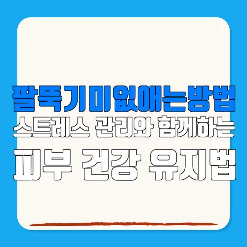 팔뚝기미없애는방법스트레스 관리와 함께하는피부 건강 유지법
